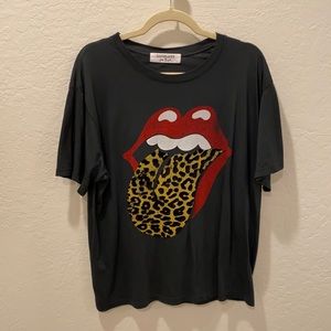 Free People Stones Flocked Leopard Tongue Tee